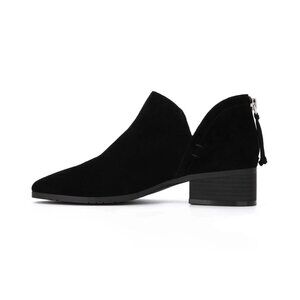 Kenneth Cole Reaction Womens Side Skip Booties Black Suede 10 MSRP $99